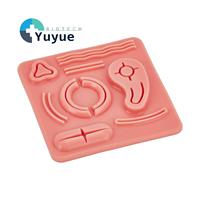 Tapis d'entraînement en silicone pour la pratique des sutures avec plusieurs formes de plaies, tapis d'entraînement 3D pour l'apprentissage des compétences opératoires de base