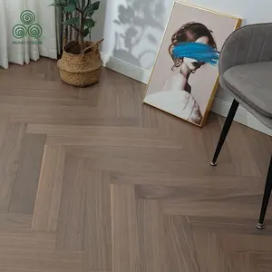 MUMU plancher en bois laminé à chevrons, aspect bois brillant