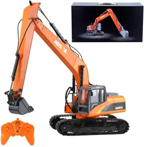 Professional Excavator HUINA 1551 Rc Truck 15 Channels 1:14 Alloy Remote Control Engineering Construction Vehicle Gift hot sell