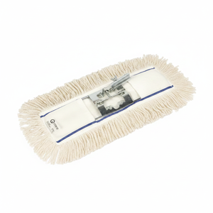 MOP LISCIO IN COTONE MASTER 12x80 cm con TELAIO IN METALLO (scatola da 12 pz) ALTA QUALITÀ E LUNGA DURATA - Product Image 2