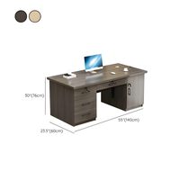 Bureau d'ordinateur moderne rectangulaire pour la maison avec armoire et tiroir verrouillable
