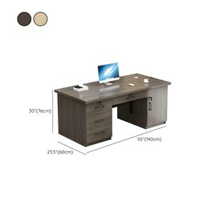 Hình chữ nhật hiện đại Nhà máy tính bàn với tủ và khóa ngăn kéo - Product Image 4