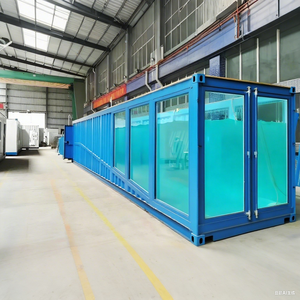 Sang trọng thiết kế mới 40ft 20ft thép container hồ bơi prefab USA phổ biến với cửa sổ kính lớn và hệ thống lọc - Product Image 1