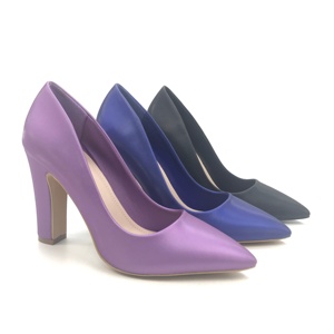 Women Chunky <strong>Block</strong> High <strong>Heels</strong> <strong>Closed</strong> Pointed <strong>Toe</strong> Pumps Dress Office Shoes for Women - Product Image 1