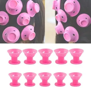 hair rollers 10pcs Suppliers-Sweettreats 10pcs Magic Hair Care Rollers For Mushroom Curlers Sleeping No Heat Soft Rubber Silicone Hair Curler Twist