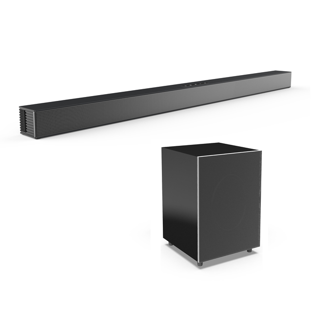 84W TV Wireless Sound Bar with Wireless Subwoofer Box Soundbar 2.1Home Theater Surround Sound System Aux/USB/Optical/Coaxial/RCA