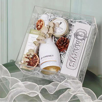 Boîte à souvenirs personnalisée en acrylique transparent, boîte cadeau de mariage, boîte carrée transparente en acrylique personnalisée avec couvercle