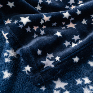 Couverture de réception pour nouveau-né en flanelle douce, imprimée numériquement avec des étoiles, <span class=keywords><strong>bleu</strong></span> foncé, écologique, qualité garantie, idéale comme cadeau pour bébé - Product Image 3