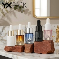 Botol Serum Kaca Pink Frosted Mewah Custom 30ml 15ml Kosong Isi Ulang untuk Minyak Esensial Wajah MOQ Rendah 100