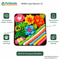 Alas Snuffle Hewan Peliharaan Bentuk Kotak Bahan Felt Fleece, Mainan Aktivitas Penginderaan Aroma, Pemberian Makan Lambat, Interaktif untuk Anjing Kucing, Dua Ukuran, Kemasan Khusus, Harga Terjangkau