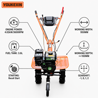 Mini Motocultor de Gasolina de Accionamiento Directo, 800-1000 mm de Ancho, 6/8 Velocidades, 7/9 HP, para Agricultura, Venta Directa de Fábrica