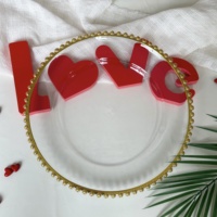 Assiettes de présentation de luxe modernes en plastique PP écologique réutilisables de haute qualité de 13 pouces pour la décoration de table de mariage et de fête