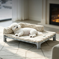 Lit surélevé chauffant pour chien, lit d'hiver pour animaux de compagnie, coussin en éponge, protection des articulations, cadre en fer durable, lit antidérapant pour animaux de compagnie, ODM OEM