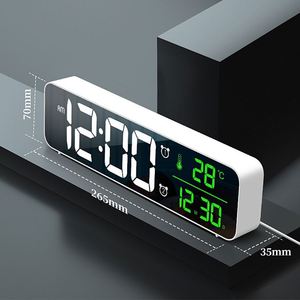 นาฬิกาปลุกดิจิตอลอัจฉริยะ LED ขายดี พร้อมฟังก์ชั่นตั้งเวลาปลุกซ้ำ ดีไซน์ทันสมัย ตั้งค่าปลุกได้สองเวลา เหมาะสำหรับบ้านและสำนักงาน - Product Image 5