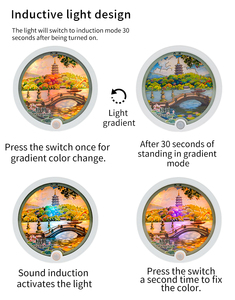 Lampe <span class=keywords><strong>de</strong></span> <span class=keywords><strong>nuit</strong></span> LED 3D en papier découpé, thème Vénice la ville aquatique, style art populaire, avec aimant <span class=keywords><strong>de</strong></span> réfrigérateur, idéale comme cadeau souvenir, vente en gros usine, dropshipping - Product Image 3