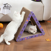 Klassisches Dreieckiges BB-Flöten-Kratzbrett für Katzen, Nachhaltige Sisal- und Papier-Pads, Spielhaus für Katzen