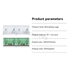120*42*43.5cm sıcak satış yüksek kalite istiflenebilir yetiştiriciliği kuş büyük kafes Metal kuş kafesi Fly kuş kafesi ile Backboard - Product Image 3
