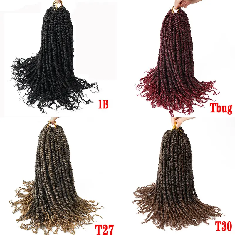 free shipping pre-Twist Crochet Braiding Hair passion twist Synthetic Afro Kinky Curly Marley Braids Hair Extensions