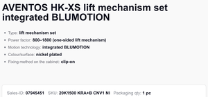 Puerta Abatible Niquelada 20K1300 con Cierre Suave, Soporte y Dispositivo de Ahorro de Esfuerzo - Product Image 6