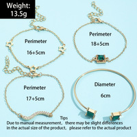 Nouveautés : Bracelet chaîne à maillons géométriques en diamant, bracelet scintillant avec cristaux colorés et strass en forme de goutte d'eau pour les soirées