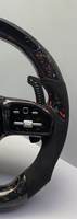 Volante de Fibra de Carbono Forjado con Láminas Rojas Reales Personalizadas, Alcántara y Gamuza para Mercedes Benz AMG, Personalización Disponible