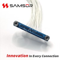 Connecteur industriel Micro-D SAMSOR J30-37TJP à 37 broches femelle, série J30, coque plastique haute fiabilité MIL-DTL-83513, câble