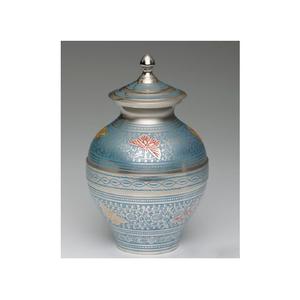 Urna funeraria tallada completa, diseño decorativo, urna de cenizas de cremación personalizada, Color azul, novedad - Product Image 1