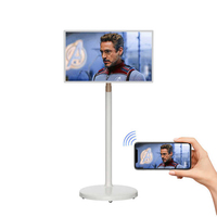 Pemutar Video Pintar Layar Sentuh 32-Inci Portabel Full HD 1920x1080, TV Game Berdiri, Antarmuka USB/WiFi, Monitor Baterai