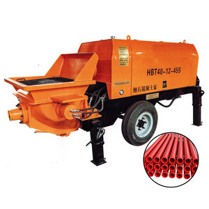 Pabrik disediakan harga yang baik baru Mini mesin Diesel elektrik Trailer portabel semen dipasang stasioner pompa beton Grout - Product Image 5