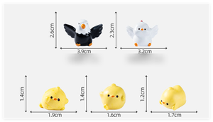 Decoración de Jardín de Hadas 3D al por Mayor, Figura de Resina de Huevo de Águila 3D, Miniatura de Pollo para Terrario, Juguete de Animal, Bomba de Baño, Bolsa Sorpresa - Product Image 4