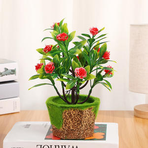 Plante artificielle en pot avec bordure en relief, pièce décorative, verdure <span class=keywords><strong>de</strong></span> bureau à domicile, ornement <span class=keywords><strong>de</strong></span> bonsaï créatif pour le bureau - Product Image 3