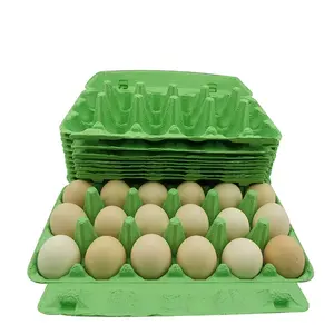 Factory Price Custom Size Paper Pulp Egg Tray 18 Eggs Box For Egg Packaging