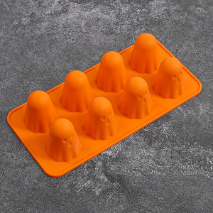 Moule d'Halloween en Silicone pour Cuisson Personnalisée <span class=keywords><strong>de</strong></span> Bonbons au <span class=keywords><strong>Chocolat</strong></span> Glaçon Citrouille Fantôme Chauve-Souris Crâne Sorcière Chat Cercueil Pierre Tombale Araignée - Product Image 4