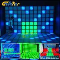 Parc de trampoline personnalisé Jeu de sol actif interactif intérieur avec grille de saut à LED pour enfants et adultes