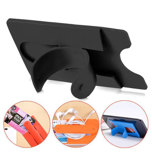 Portefeuille de téléphone portable 2 en 1, <span class=keywords><strong>porte</strong></span>-cartes de crédit, support de téléphone adhésif, <span class=keywords><strong>porte</strong></span>-cartes en silicone avec logo OEM - Product Image 2