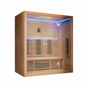 Rumah Sauna Spa mewah 2-4 orang, ruang Sauna rumah Rusia kering kayu dalam ruangan