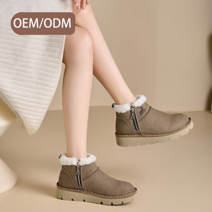 <span class=keywords><strong>Stivali</strong></span> da Neve <span class=keywords><strong>Invernali</strong></span> da <span class=keywords><strong>Donna</strong></span> in Pelle Bovina con Fodera in Peluche Corto e Suola in Schiuma Rinforzata - Product Image 1