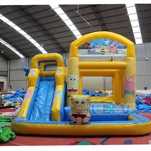 Castillo de salto combinado de Casa de rebote inflable de <span class=keywords><strong>Bob</strong></span> <span class=keywords><strong>esponja</strong></span> comercial con tobogán y trampolín de piscina castillo <span class=keywords><strong>hinchable</strong></span> para niños - Product Image 3