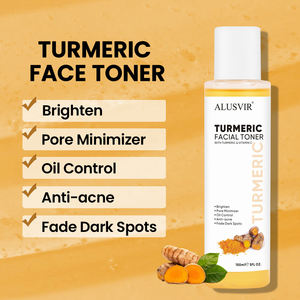 Oem 9PCs Tumeric Set Anti Acné Dark Spot Remover Face Toner <span class=keywords><strong>Serum</strong></span> <span class=keywords><strong>Skin</strong></span> Care Set Etiqueta privada Blanqueamiento Cúrcuma Skincare Set - Product Image 3