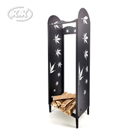 Kawagebo Kamp (KK) L 450 X W 300 X H 1310 mm Support de rangement pour bois de chauffage en acier au carbone thermolaqué, vente en gros