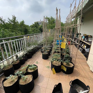 3/5/7/10/15 gallons maison extérieur pas cher fibre non tissé géotextile tissu d'aération sacs de jardin gallon sac de culture <span class=keywords><strong>feutre</strong></span> pot de plante - Product Image 6