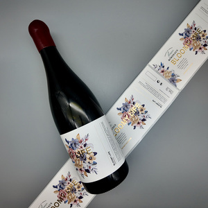 Tùy Chỉnh Tự Dính Nhãn Giấy Foil Dập Nổi Tăng Nhãn Hiệu Riêng Rượu Vang Linh Hồn Linen Dệt Giấy Bia Whisky - Product Image 4