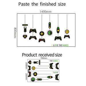 สติ๊กเกอร์ติดผนังลายคำว่า “I Love the <span class=keywords><strong>Games</strong></span>” สำหรับตกแต่งบ้าน ห้องนอน ห้องเด็กผู้ชาย ลายจอยเกมส์ วัสดุไวนิล - Product Image 4