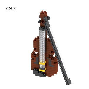 Jouets de construction en plastique ABS à petites particules, piano, guitare, batterie, blocs de construction, <span class=keywords><strong>instruments</strong></span> de musique, cadeau pour enfants - Product Image 3