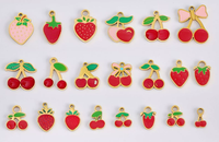 DIY Bijoux de Mode Hypoallergénique Acier Inoxydable Cerise Fraise Pendentif Accessoires