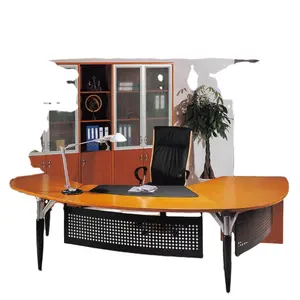 Simple design office furniture manager half round table