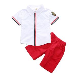 Conjuntos de Ropa para Niños al por Mayor de Alta Calidad, Estilo Nuevo, Camisetas con Estampado de Bandera y Pantalones Deportivos Ajustados - Product Image 1