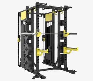 Kraft trainer Fitness studio kommerzielle multifunktion ale verstellbare Schmiede maschine Fitness studio Squat Rack mit Kabeln, Squat Stand Rack