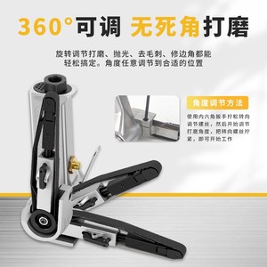 Ponceuse à bande pneumatique 10 mm 20 mm, poignée droite, haute vitesse, échappement arrière, polisseuse multifonctionnelle pour usage domestique - Product Image 5