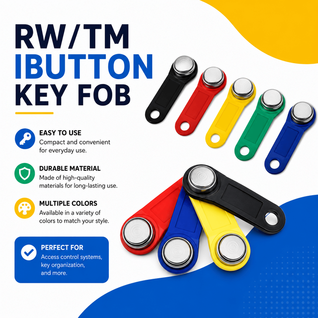 Waterproof Rewritable IButton RW1990 Dallas TM 1 Wire Access Control Key with ABS Stainless Steel for Security Identification